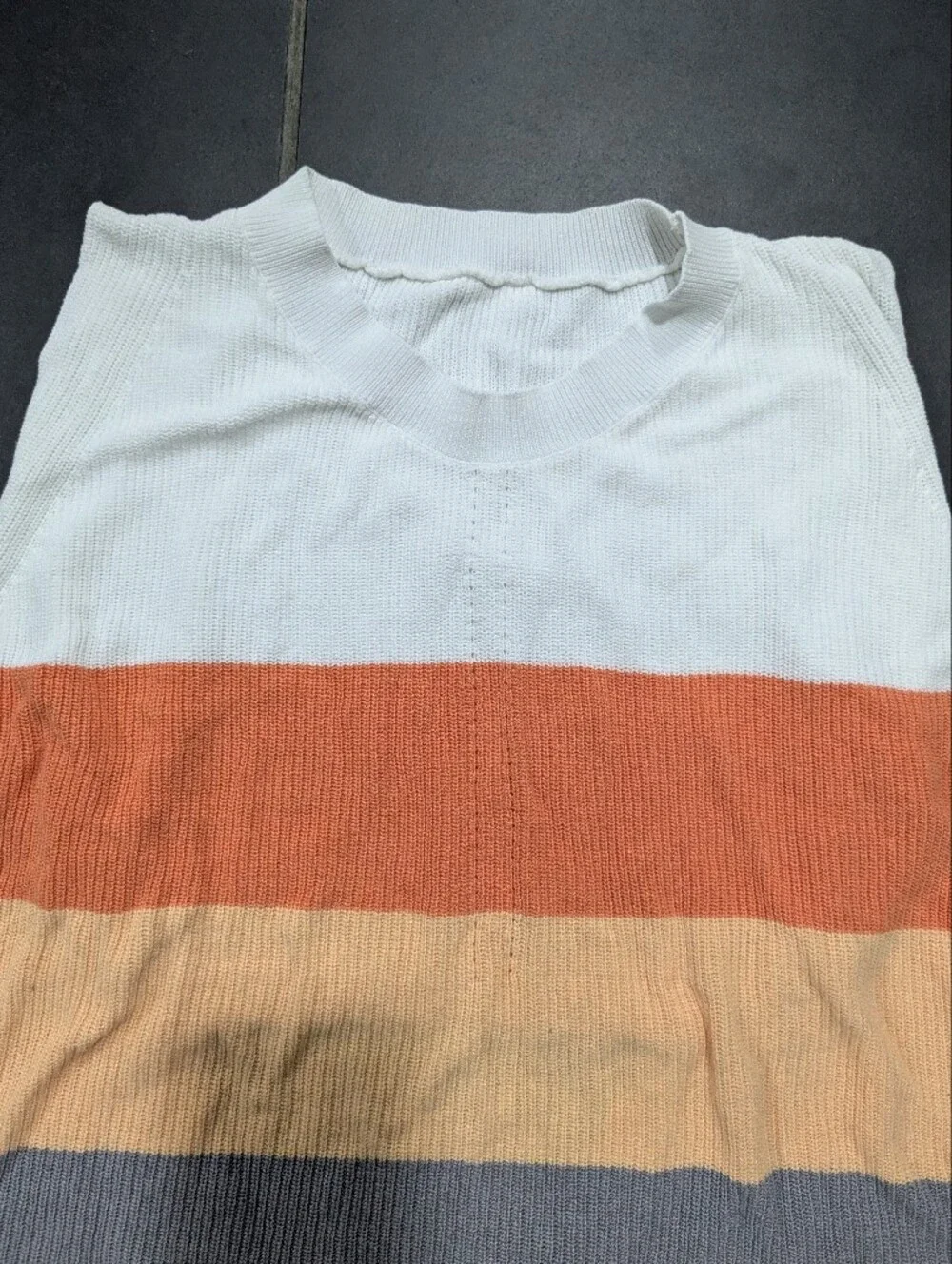 colorblock knit sleeveless top